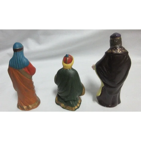 Scott's Porcelain Nativity Set 11 Piece Christmas Set with Wood Base Boxed - Picture 3 of 13